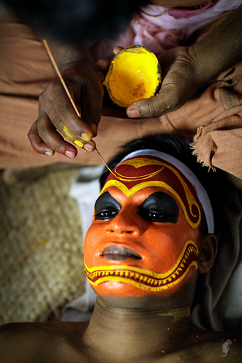Face painting for Theyyam-2