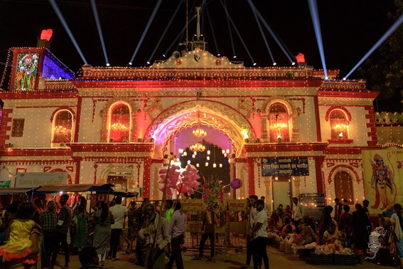 Jagdalpur palace at night, decked up for Dusshera