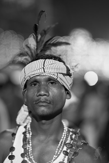 A Muria tribesman in traditional attire